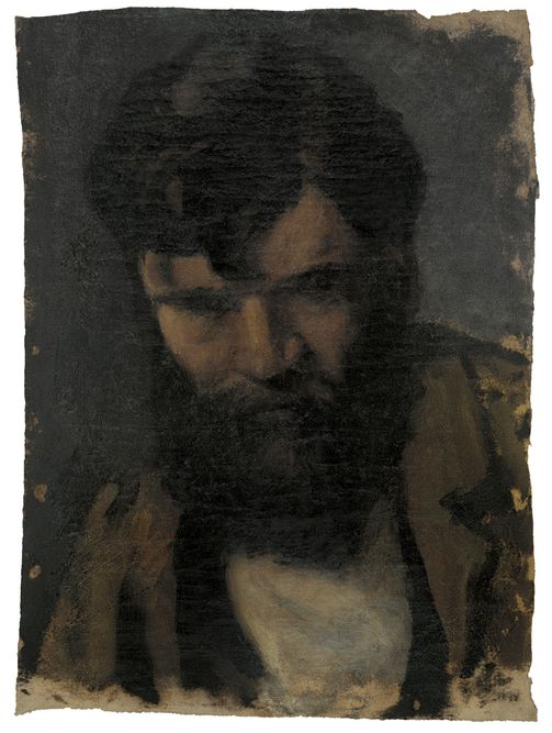 Retrato de un hombre barbudo, La Coruña, 1895. Óleo sobre lienzo 43,5 x 31,5 cm, Museo Picasso Málaga. Donación de Bernard Ruiz-Picasso MPM2.134